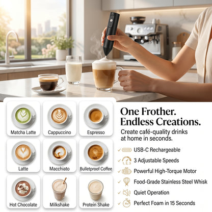 Rechargeable Electric Milk Frother
