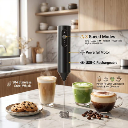 Rechargeable Electric Milk Frother