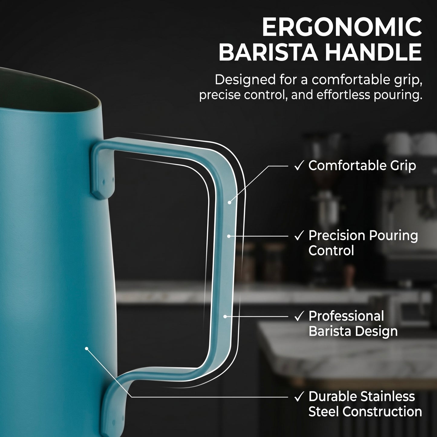 Stainless Steel Coffee Pull Art pitcher