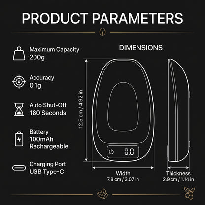 Precision Coffee Scale – Digital Barista Brewing Scale