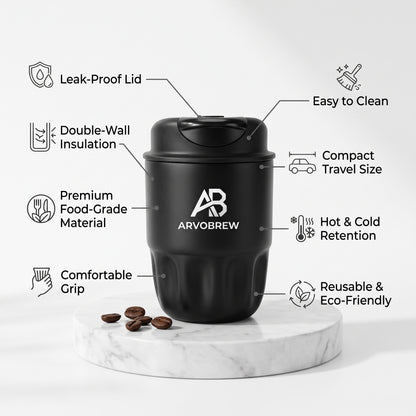 ARVOBREW Insulated Travel Coffee Mug